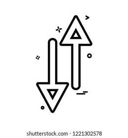 arrow up down way icon vector design
