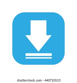 arrow download  button isolated icon design