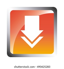 arrow download file icon vector illustration design