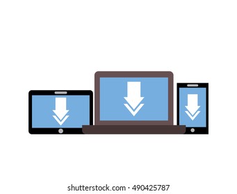 arrow download file icon vector illustration design