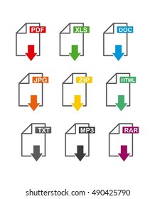 arrow download file icon vector illustration design