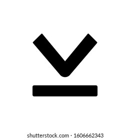 Arrow download icon. Simple pointer icons for ui and ux, website or mobile application