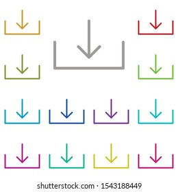 arrow, download icon. Simple thin line, outline vector element of Arrow icons set for UI and UX, website or mobile application on white background