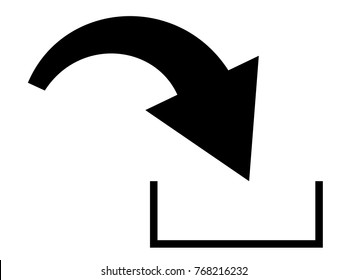 Arrow download Icon Vector