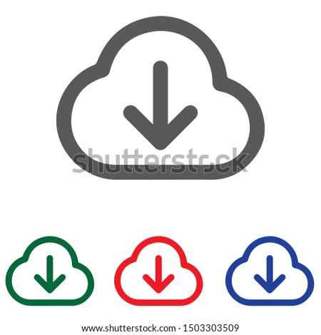 arrow download icon vector illustration