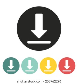 Arrow download icon.Vector illustration.