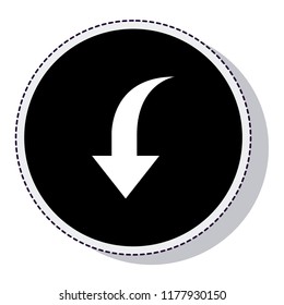 arrow download isolated icon