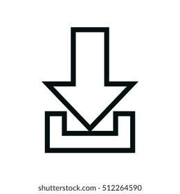 arrow download isolated icon