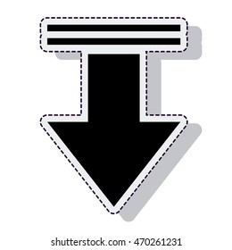 arrow download isolated icon vector illustration design