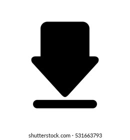 arrow download isolated icon vector illustration design