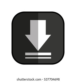 arrow download isolated icon vector illustration design
