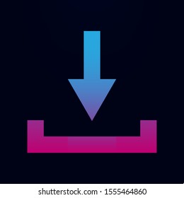 Arrow, download nolan icon. Simple glyph, flat vector of arrows icons for ui and ux, website or mobile application