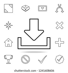 arrow download sign icon. Detailed set of simple icons. Premium graphic design. One of the collection icons for websites, web design, mobile app