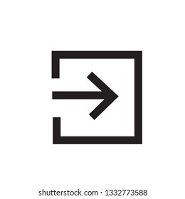Arrow download vector icon flat
