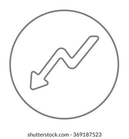 Arrow downward line icon.