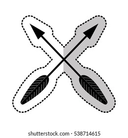 arrow drawing isolated icon vector illustration design