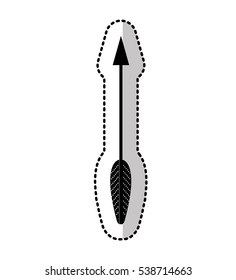 arrow drawing isolated icon vector illustration design