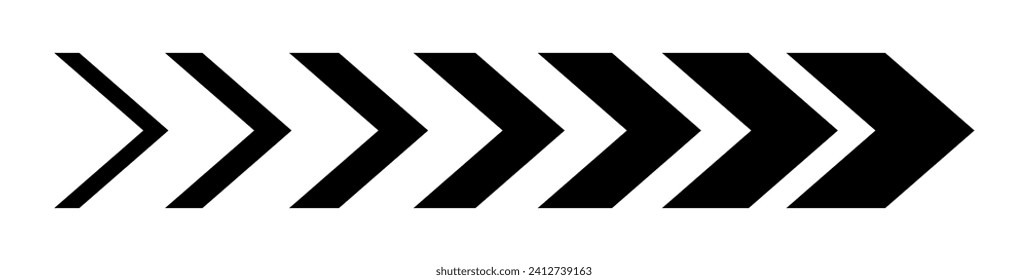 Arrow dynamic symbol. Speed, fast arrows symbols set. Arrow dynamic elements