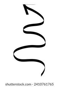 Elemento Arrow del conjunto blanco-negro. El icono de flecha curva moderna de esta ilustración está diseñado para ser a la vez elegante y funcional. Ilustración vectorial.