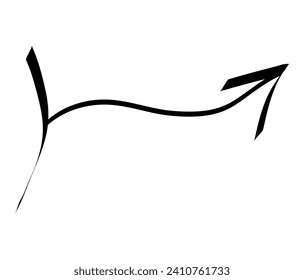 Arrow element of black-white set. It naturally communicates direction and guidance, making it an excellent choice for websites, apps, and other digital interfaces. Vector illustration.