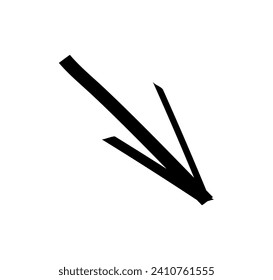 Elemento Arrow del conjunto blanco-negro. La sencillez del estilo de contorno de esta flecha le permite ser increíblemente versátil y adecuado para diversos propósitos de diseño. Ilustración vectorial.