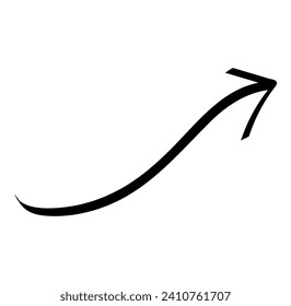 Arrow element of black-white set. This arrow symbolizes direction, progress, and movement, making it suitable for a wide array of applications and projects. Vector illustration.