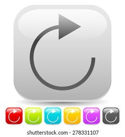 Arrow element for circulation, loop, restart concepts, vector.
