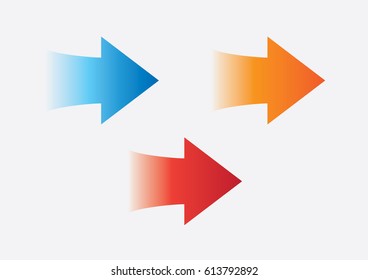 Arrow elements for business infographics. Material style. Vector illustration. Can be used for workflow layout, brochure, diagram, chart, number and step up options, web design