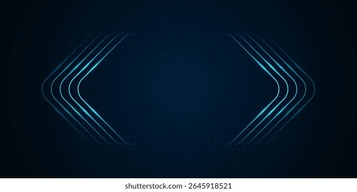 The arrow emits a motion blur, creating a sense of rapid movement and futuristic energy. vector illustration