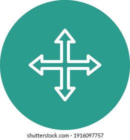 Arrow, enlarge, fullscreen icon vector image. Can also be used for customer support. Suitable for use on web apps, mobile apps and print media.