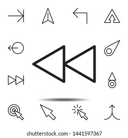 arrow enter icon. Simple thin line, outline vector element of Arrow icons set for UI and UX, website or mobile application