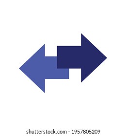 Arrow exchange icon flat design illustration