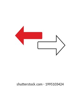 Arrow exchange icon  flat design illustration