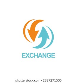 Arrow exchange logo vector image
