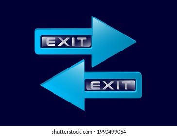 Arrow exit icon vector illustration
