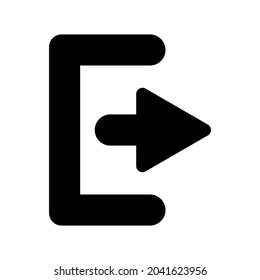 Pfeil-Ausgang icon.logout,rechts (Vektorgrafik)