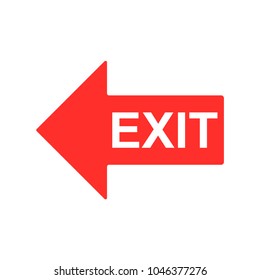 Arrow Exit Sign Turn Left Vector