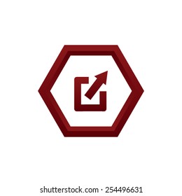 Arrow Expand Full screen Scale icon, vector illustration for web mobile application. 