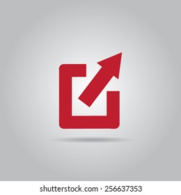 Arrow Expand Full screen Scale icon, vector illustration for web