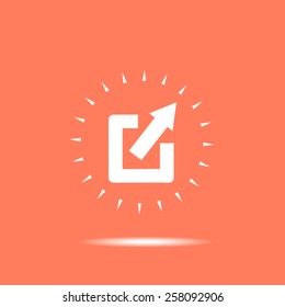 Arrow Expand Full screen Scale icon, vector illustration for web