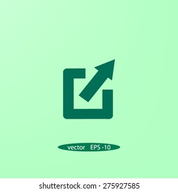 Arrow Expand Full screen Scale icon, vector illustration for web