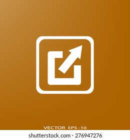 Arrow Expand Full screen Scale icon, vector illustration for web