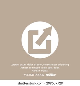 Arrow Expand Full screen Scale icon, vector illustration for web