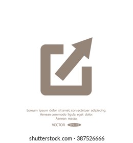 Arrow Expand Full screen Scale icon, vector illustration for web