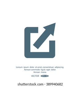 Arrow Expand Full screen Scale icon, vector illustration for web