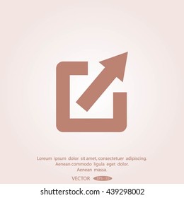 Arrow Expand Full screen Scale icon, vector illustration for web