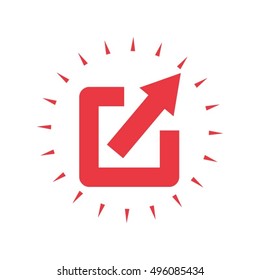 Arrow Expand Full screen Scale icon, vector illustration for web