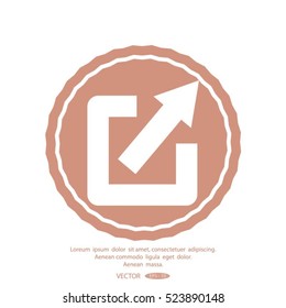 Arrow Expand Full screen Scale icon, vector illustration for web