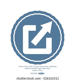 Arrow Expand Full screen Scale icon, vector illustration for web
