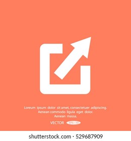 Arrow Expand Full screen Scale icon, vector illustration for web
